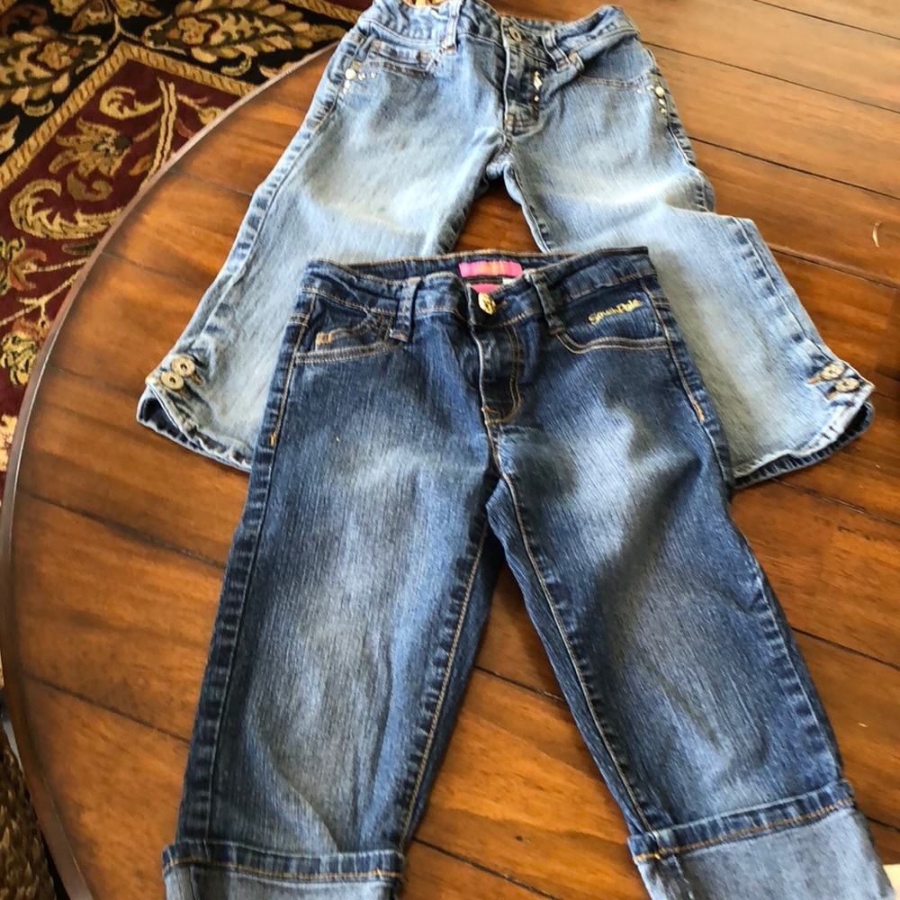 Set of two girls denim capris